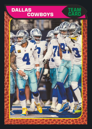 2026 Topps Heritage Football Base Team Card Black Border Dallas Cowboys MOCK UP 2026 Topps Heritage Football Base Team Card Black Border Dallas Cowboys MOCK UP