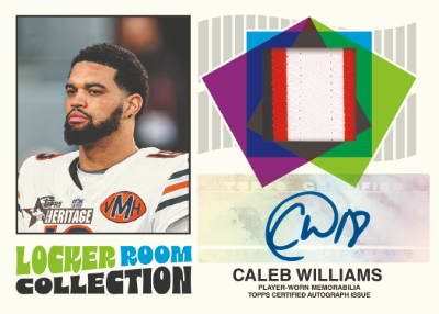 2026 Topps Heritage Football Locker Room Collection Autograph Relics Caleb Williams MOCK UP 2026 Topps Heritage Football Locker Room Collection Autograph Relics Caleb Williams MOCK UP