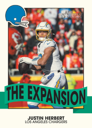 2026 Topps Heritage Football The Expansion Justin Herbert MOCK UP 2026 Topps Heritage Football The Expansion Justin Herbert MOCK UP
