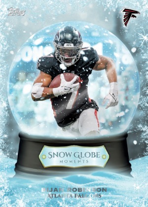 2026 Topps Holiday Football Snow Globe Moments Bijan Robinson MOCK UP 2026 Topps Holiday Football Snow Globe Moments Bijan Robinson MOCK UP