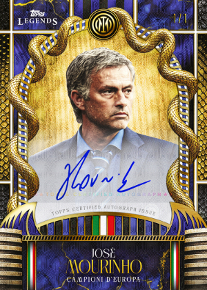 2026 Topps Legends Internazionale Milano Soccer Campioni d’Europa Auto Jose Mourinho MOCK UP