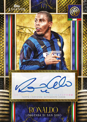 2026 Topps Legends Internazionale Milano Soccer Leggenda di San Siro Auto FoilFractor Ronaldo MOCK UP