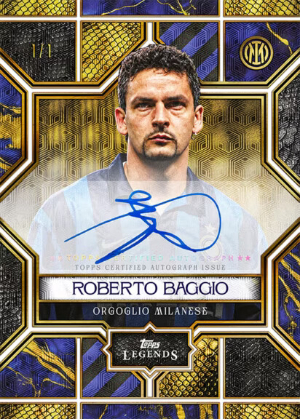 2026 Topps Legends Internazionale Milano Soccer Orgoglio Milanese Auto FoilFractor Roberto Baggio MOCK UP