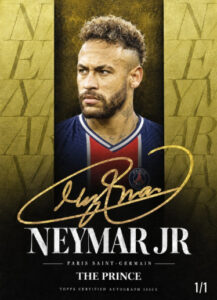 2026 Topps Legends Paris Saint-Germain On-Cards Auto Gold Neymar Jr MOCK UP
