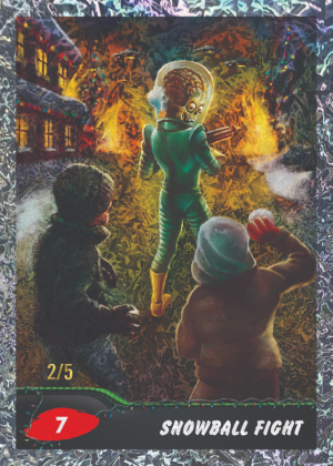 2026 Topps Mars Attacks Xmas Base Snowcaps Snowball Fight MOCK UP 2026 Topps Mars Attacks Xmas Base Snowcaps Snowball Fight MOCK UP