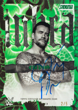 2026 Topps Stadium Club WWE Inked Auto Green CM Punk MOCK UP 2026 Topps Stadium Club WWE Inked Auto Green CM Punk MOCK UP