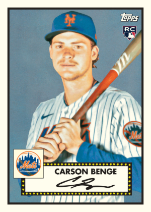 2026 Topps Update Series Baseball Base 1952 Rookie Variations Carson Benge MOCK UP 2026 Topps Update Series Baseball Base 1952 Rookie Variations Carson Benge MOCK UP