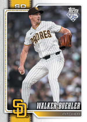 2026 Topps Update Series Baseball Base Walker Buehler MOCK UP 2026 Topps Update Series Baseball Base Walker Buehler MOCK UP