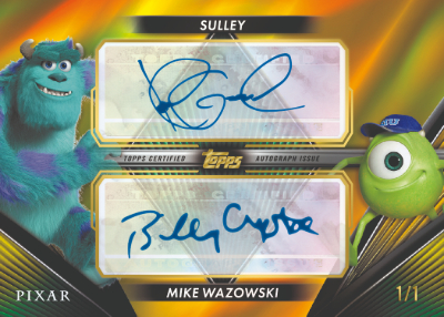 2026 Topps Vault Disney Disney Dual Autographs Gold John Goodman as Sulley, Billy Crystal as Mike Wazowki MOCK UP 2026 Topps Vault Disney Disney Dual Autographs Gold John Goodman as Sulley, Billy Crystal as Mike Wazowki MOCK UP