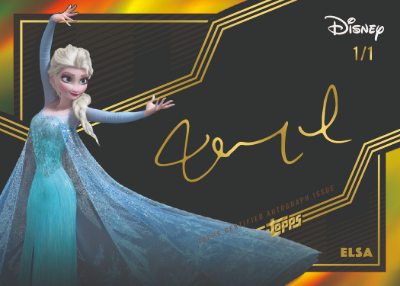 2026 Topps Vault Disney Laced in Gold Auto Idina Menzel as Elsa MOCK UP 2026 Topps Vault Disney Laced in Gold Auto Idina Menzel as Elsa MOCK UP